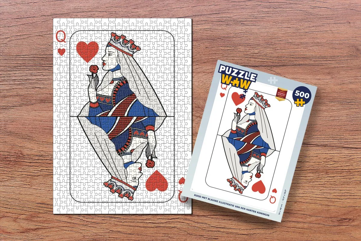 PuzzleWow Legpuzzel 500 Stuks - Hartkoningin Multicolor