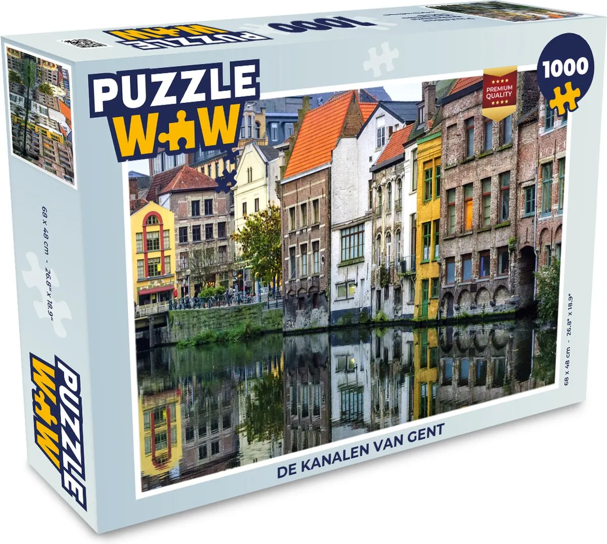 PuzzleWow De kanalen van Gent Legpuzzel 1000 Stuks