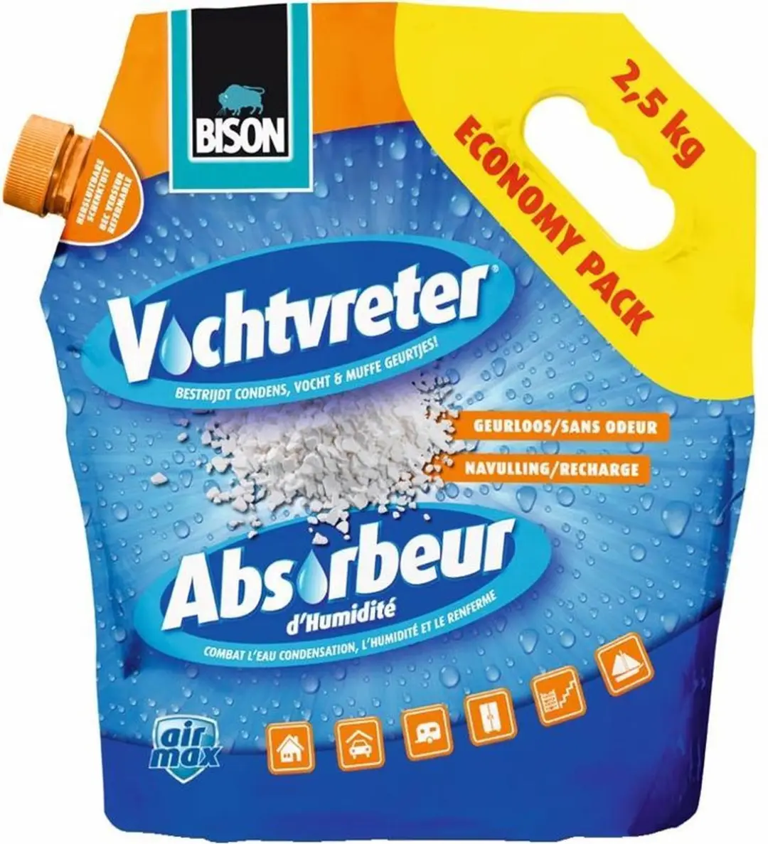 Bison Vochtvreter Losse Kristallen Neutraal 2.5kg - afbeelding 5 van 5