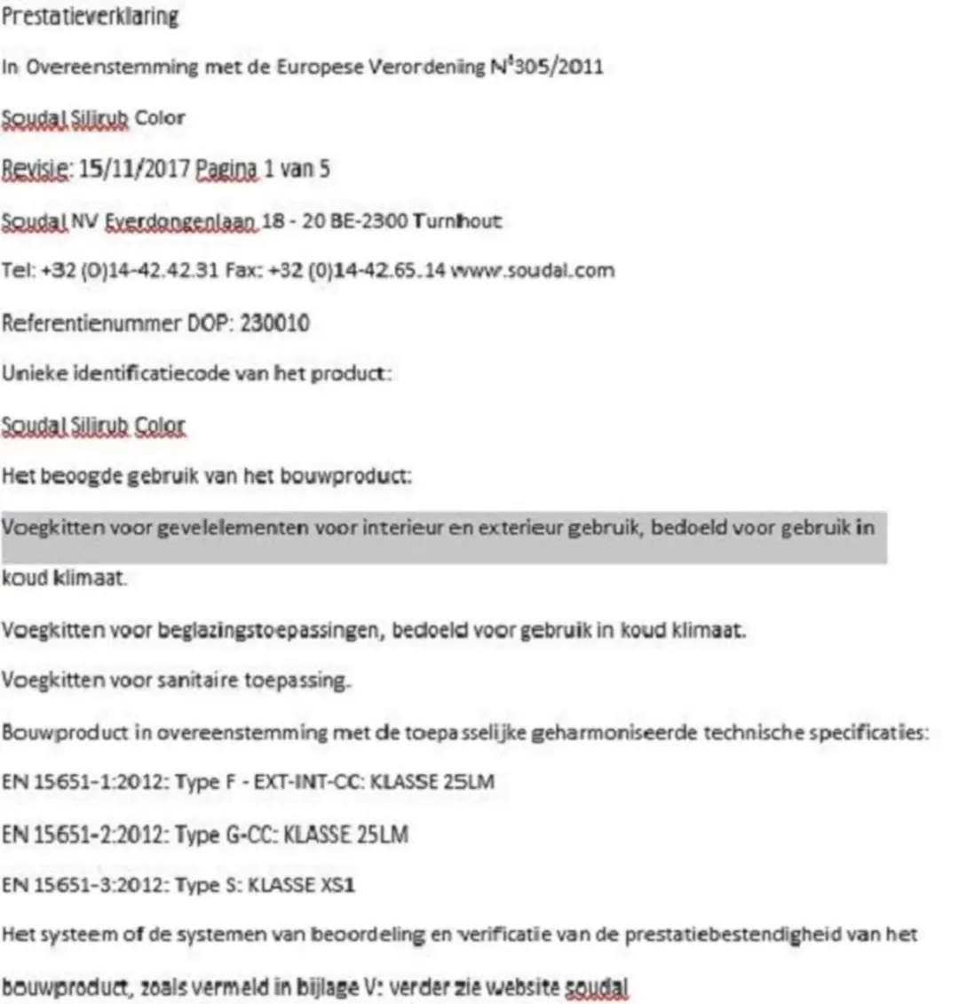 Soudal Silirub Color Kit 310ml - RAL 1002 Zandgeel