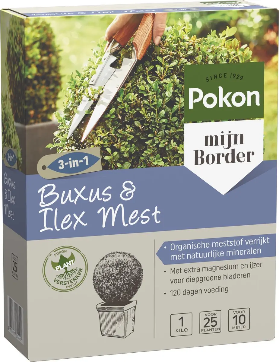Pokon Buxus & Ilex Meststof 1kg - 3-in-1 - afbeelding 2 van 5