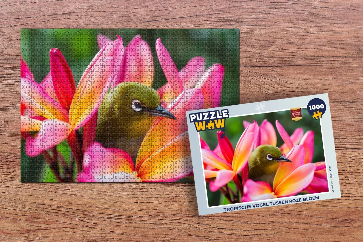 PuzzleWow Tropische Vogel Legpuzzel 1000 Stuks - Multicolor