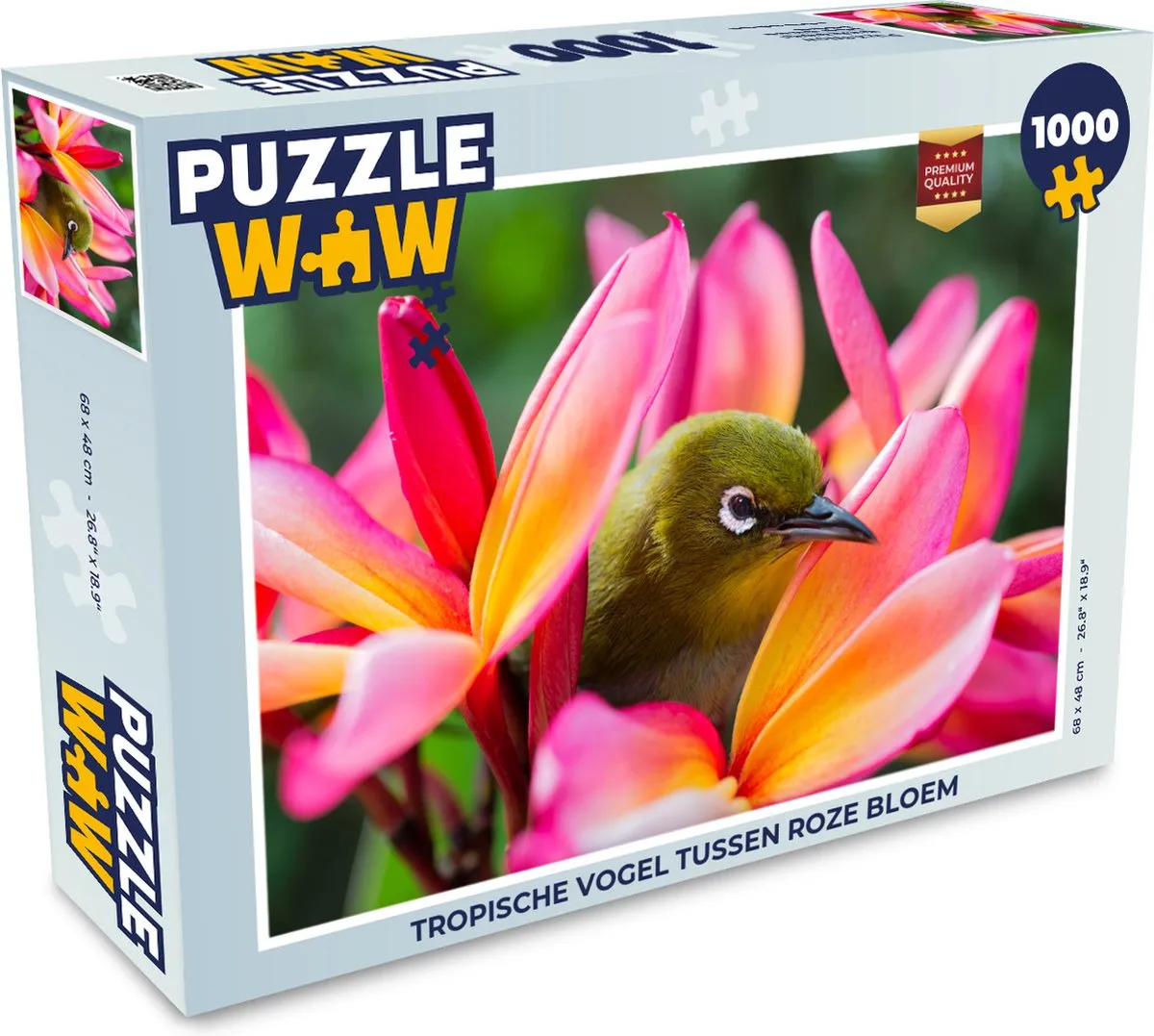 PuzzleWow Tropische Vogel Legpuzzel 1000 Stuks