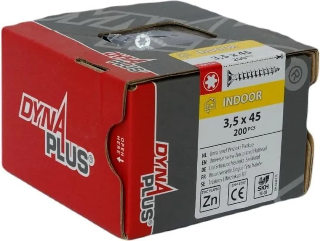 Dynaplus Unischroeven Torx 15 3,5x45mm - 200 Stuks - afbeelding 5 van 6