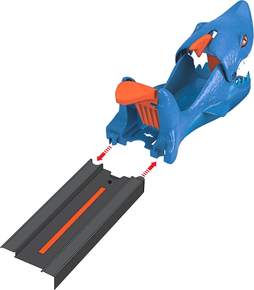 Hot Wheels Shark Launcher Speelfigurenset - Blauw - afbeelding 6 van 6