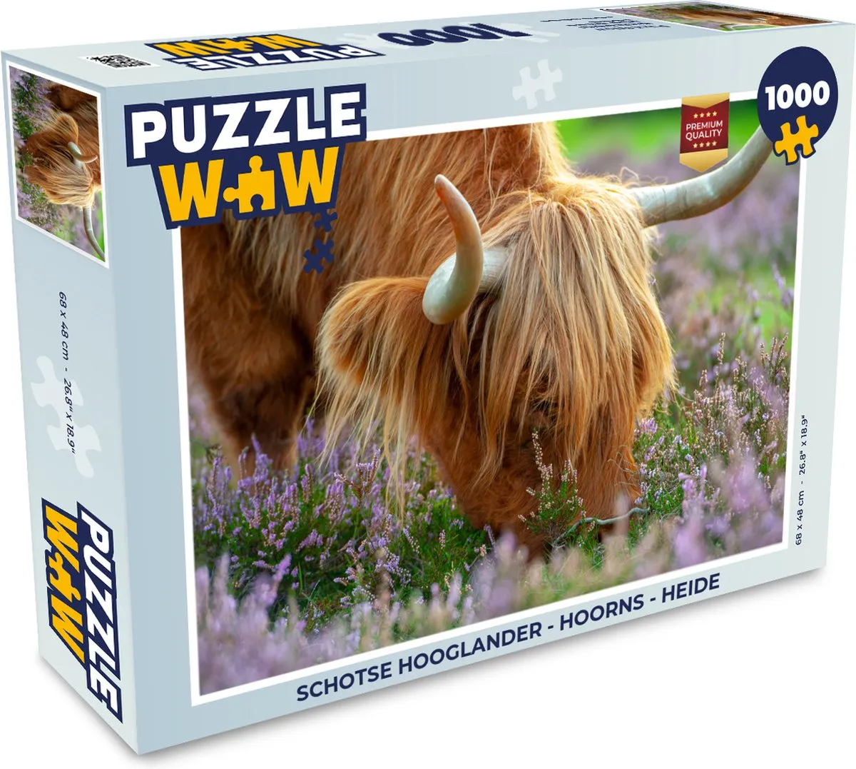 PuzzleWow Schotse Hooglander Legpuzzel 1000 Stuks