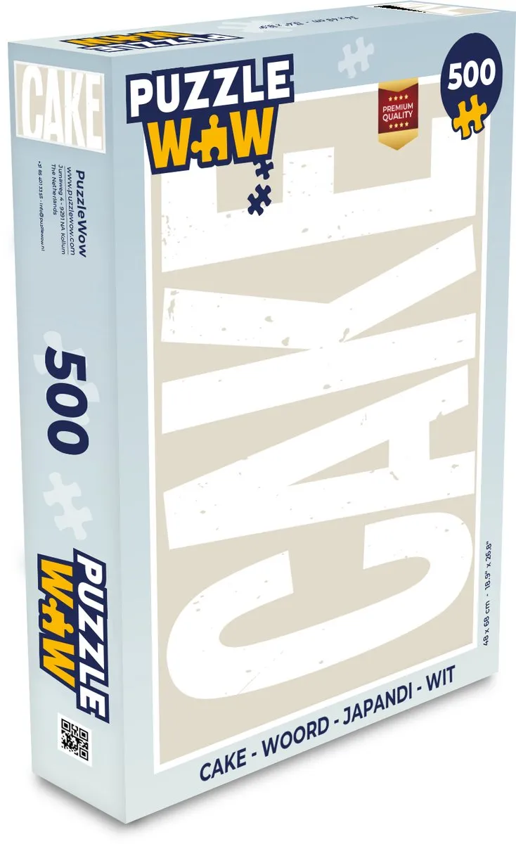 PuzzleWow Cake Woord Japandi Legpuzzel 500 Stuks