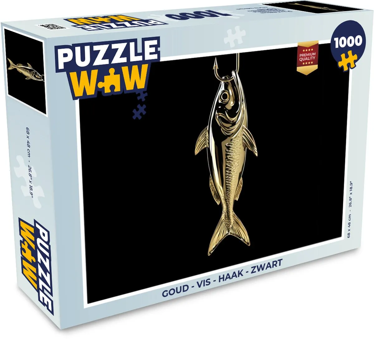 PuzzleWow Vis Goud Legpuzzel 1000 Stuks