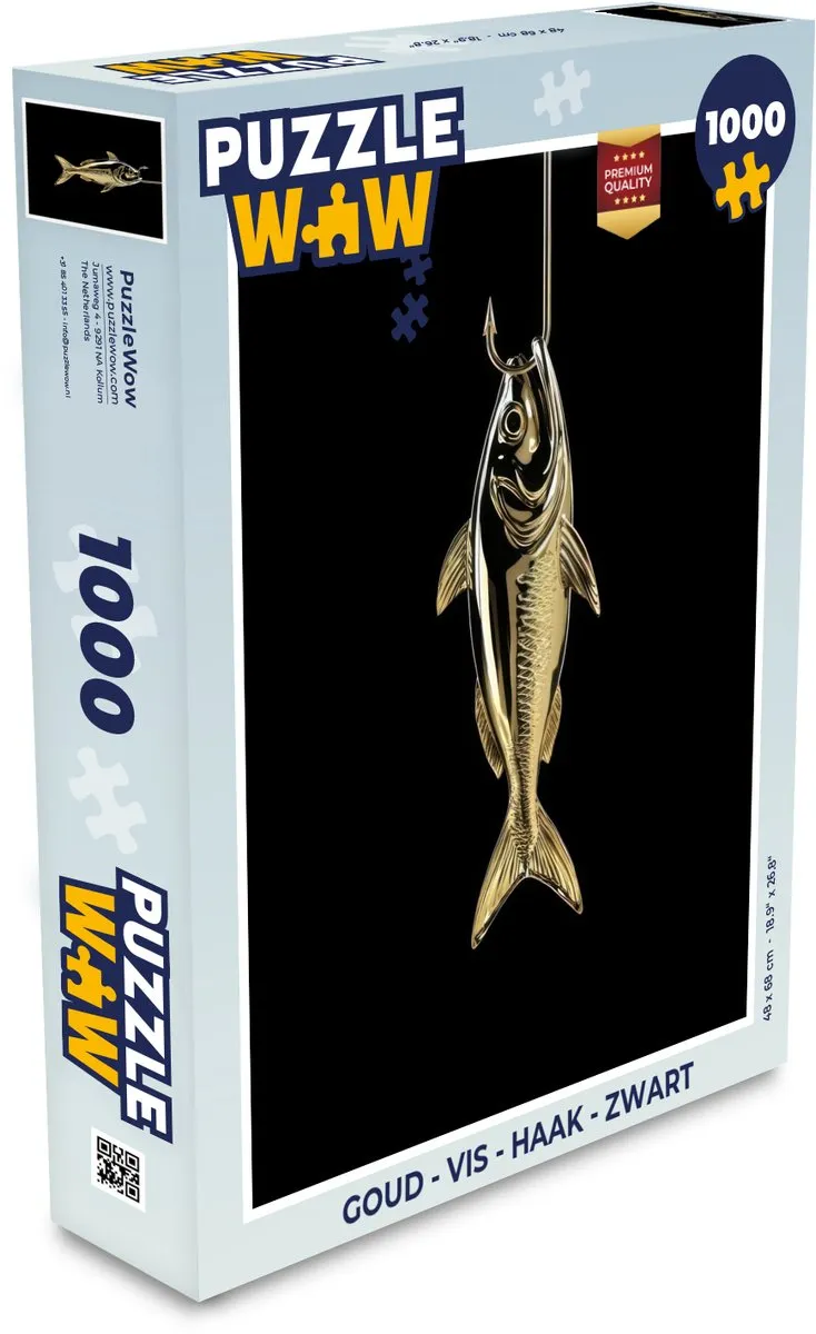 PuzzleWow Vis Goud Legpuzzel 1000 Stuks