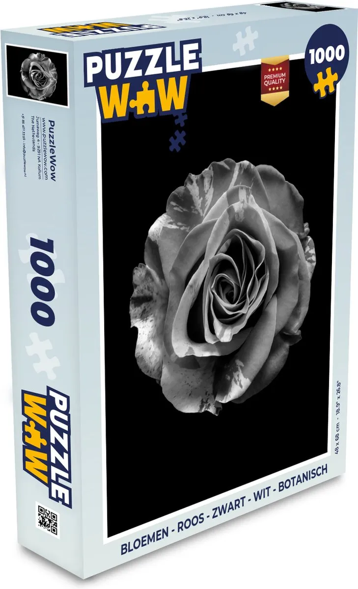 PuzzleWow Botanische Roos Puzzel 1000 Stuks - Multicolor
