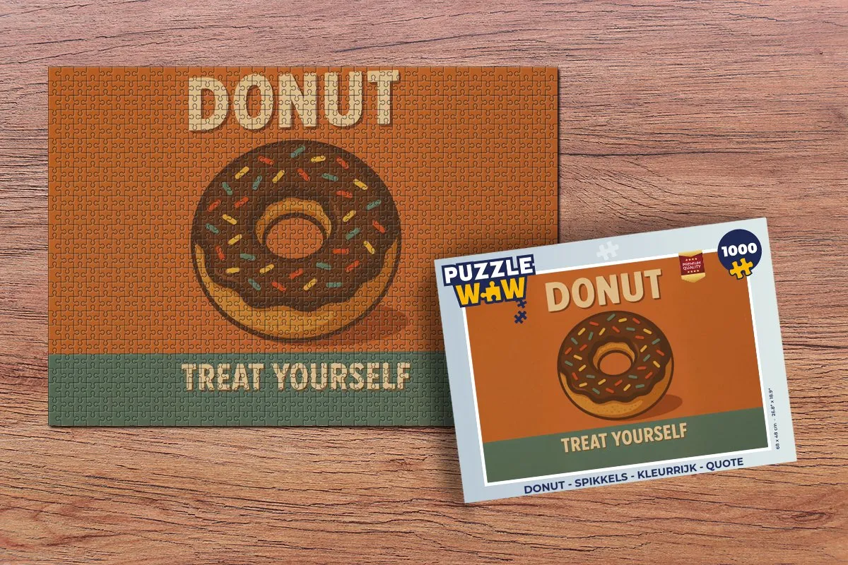 PuzzleWow Donut Spikkels Legpuzzel 1000 Stuks - Quote