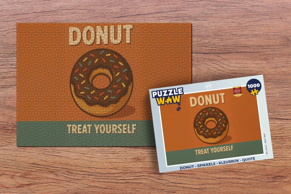 PuzzleWow Donut Spikkels Legpuzzel 1000 Stuks - Quote
