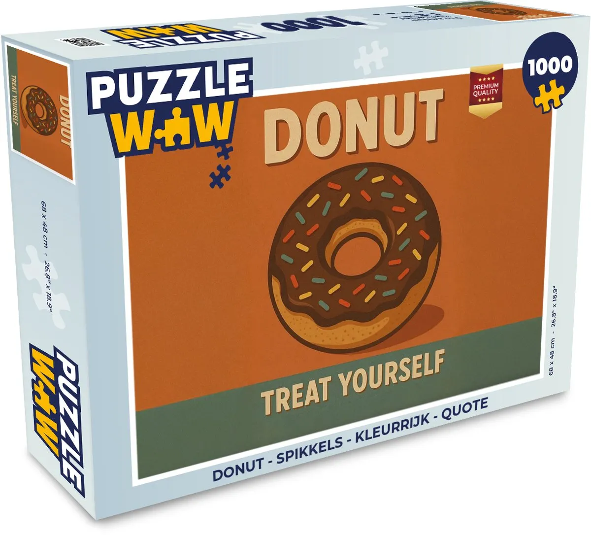 PuzzleWow Donut Spikkels Legpuzzel 1000 Stuks