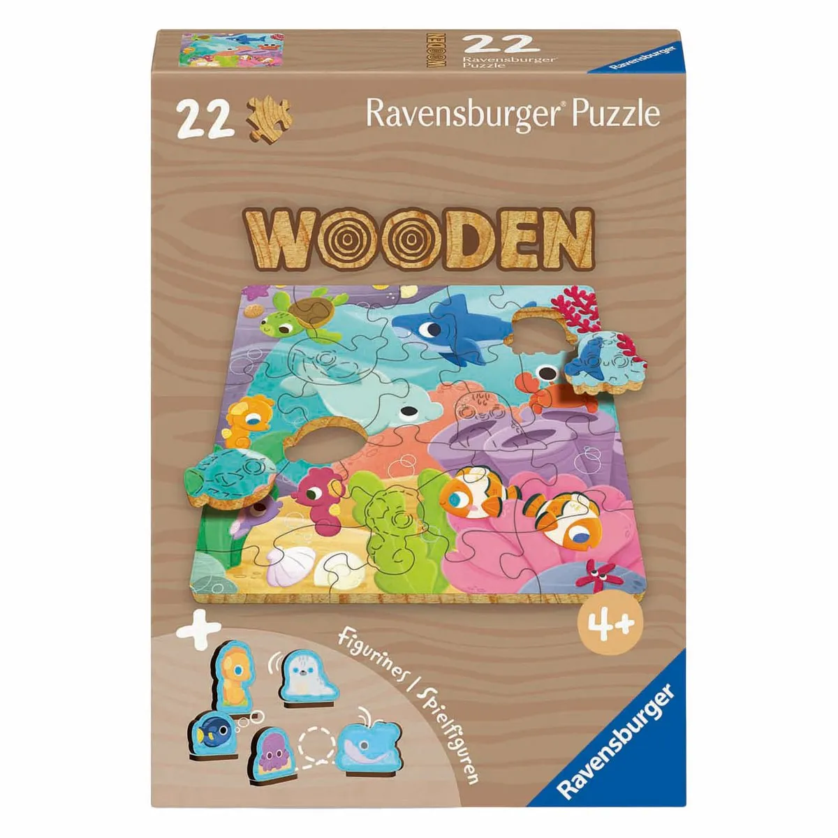 Ravensburger Houten Legpuzzel Onderwaterdieren 22 Stuks