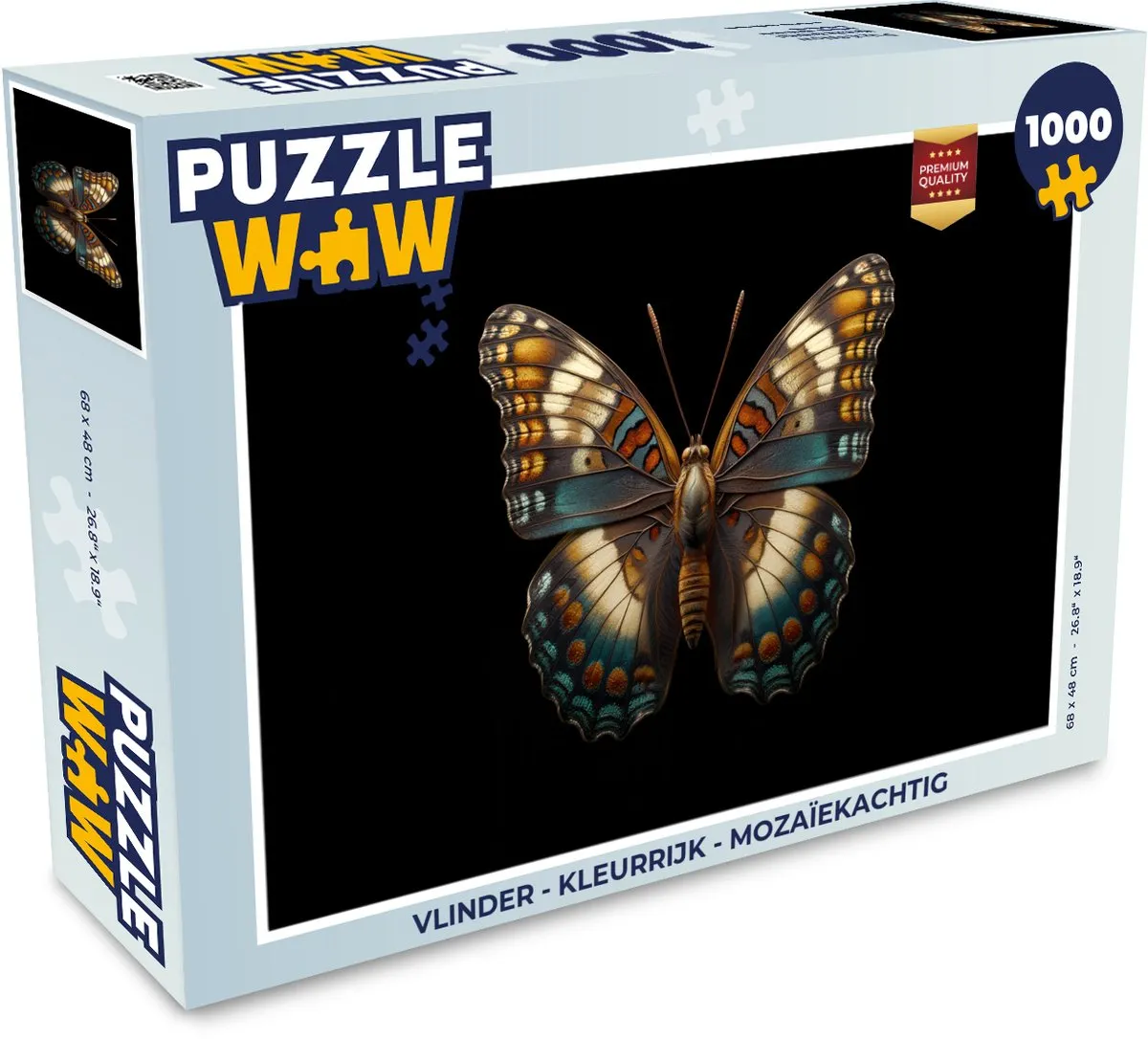 PuzzleWow Vlinder Legpuzzel 1000 Stuks - Kleurrijk