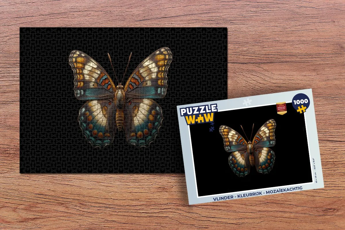 PuzzleWow Vlinder Legpuzzel 1000 Stuks - Kleurrijk