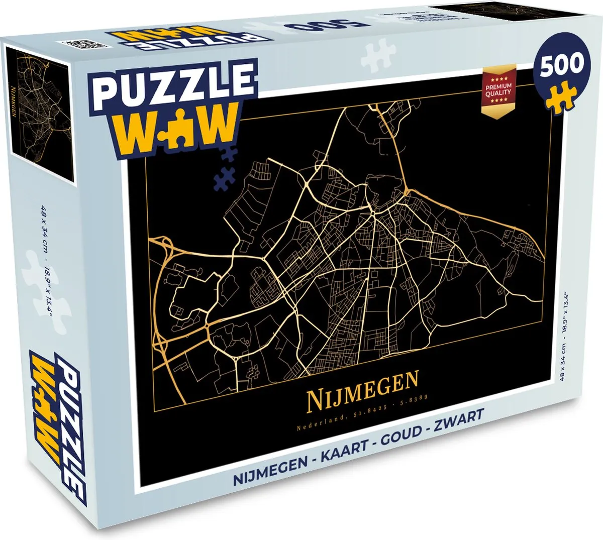 PuzzleWow Nijmegen Legpuzzel 500 Stuks - Multicolor