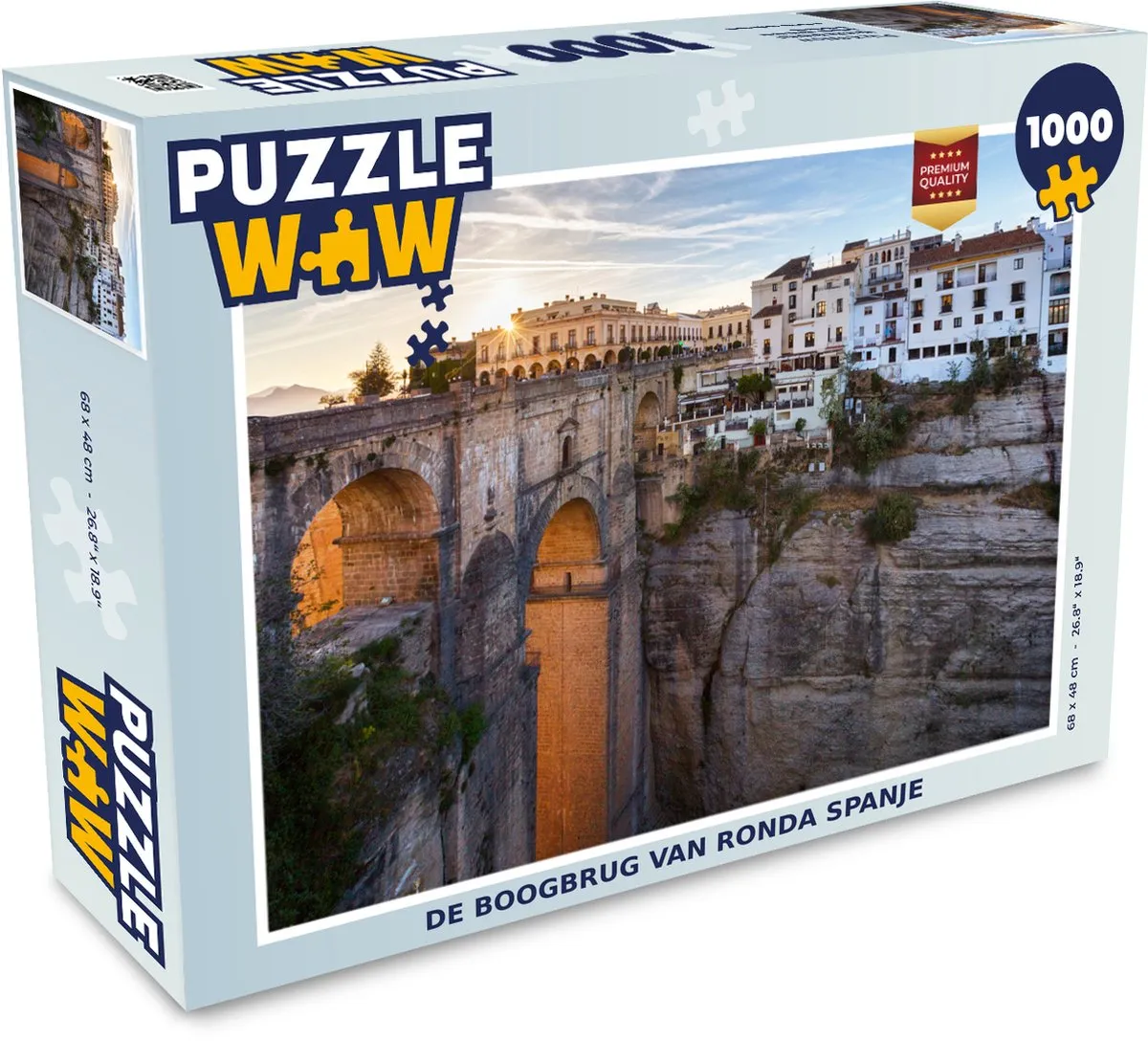 PuzzleWow De boogbrug van Ronda Spanje Legpuzzel 1000 Stuks