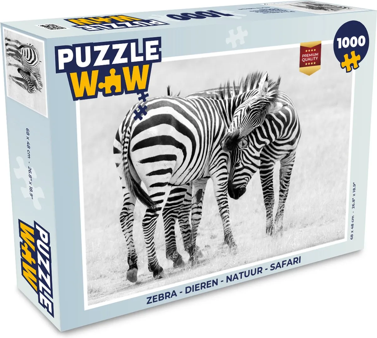 PuzzleWow Zebra Legpuzzel 1000 Stuks