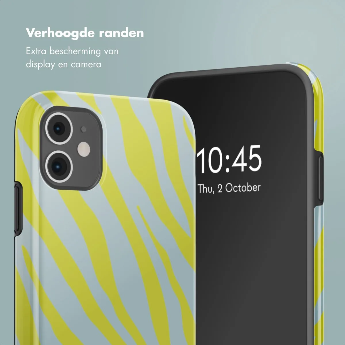 Selencia Hoesje iPhone 11 Zebra Winter Sky Titanium Yellow