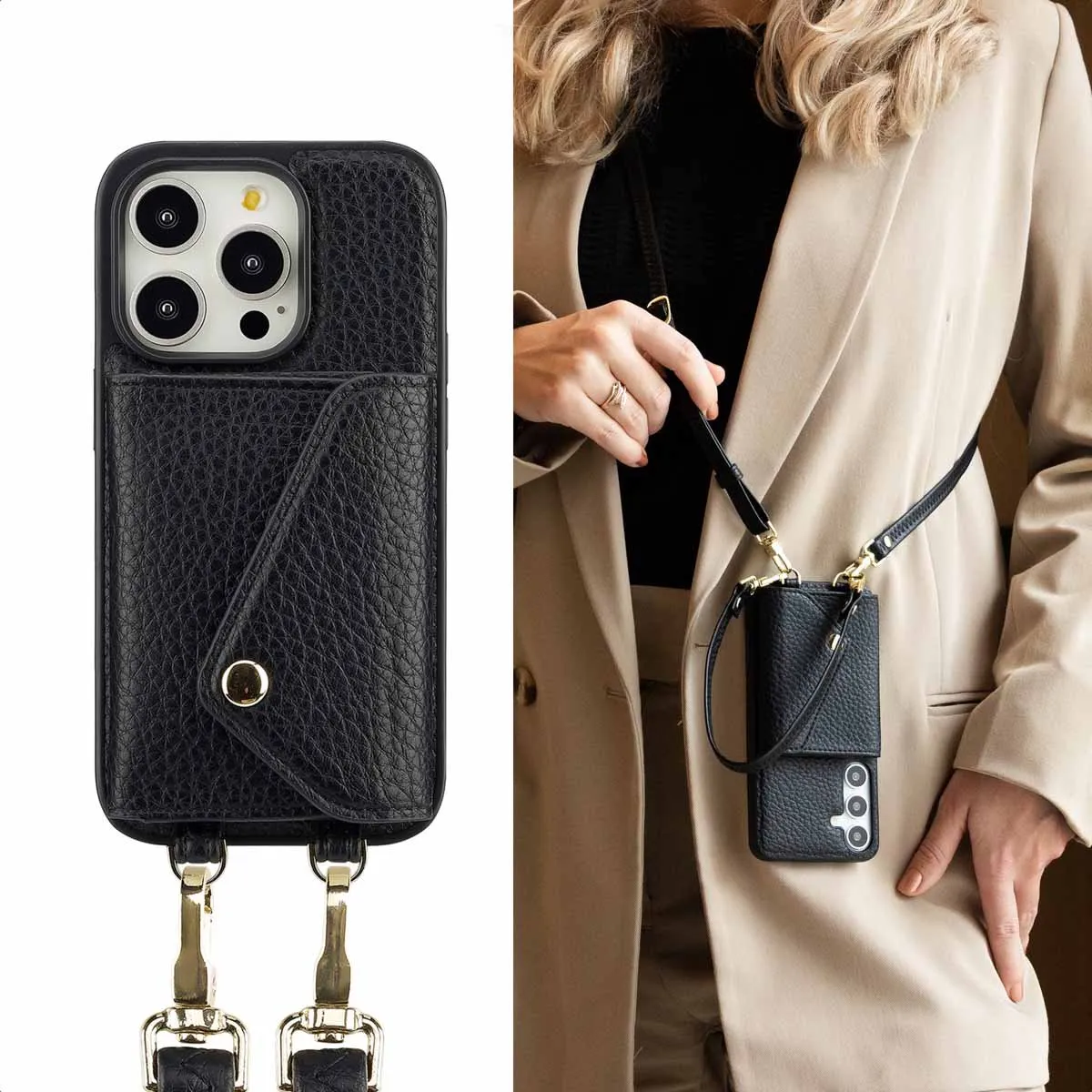 Selencia Hoesje iPhone 14 Pro - Zwart