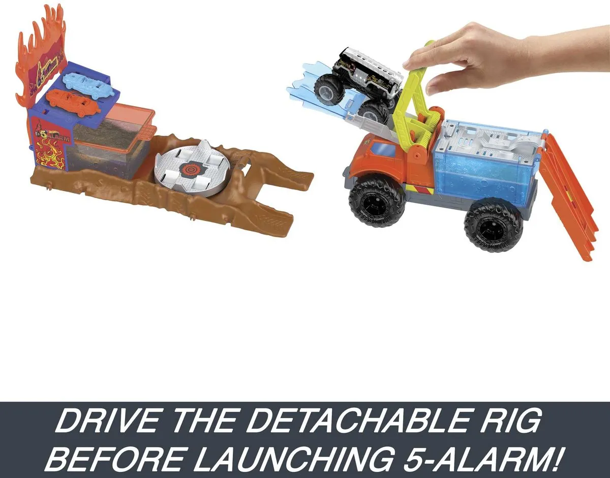 Hot Wheels Monstertrucks Arenabeukers Color Shifters 5 Alarm Redding HPN73