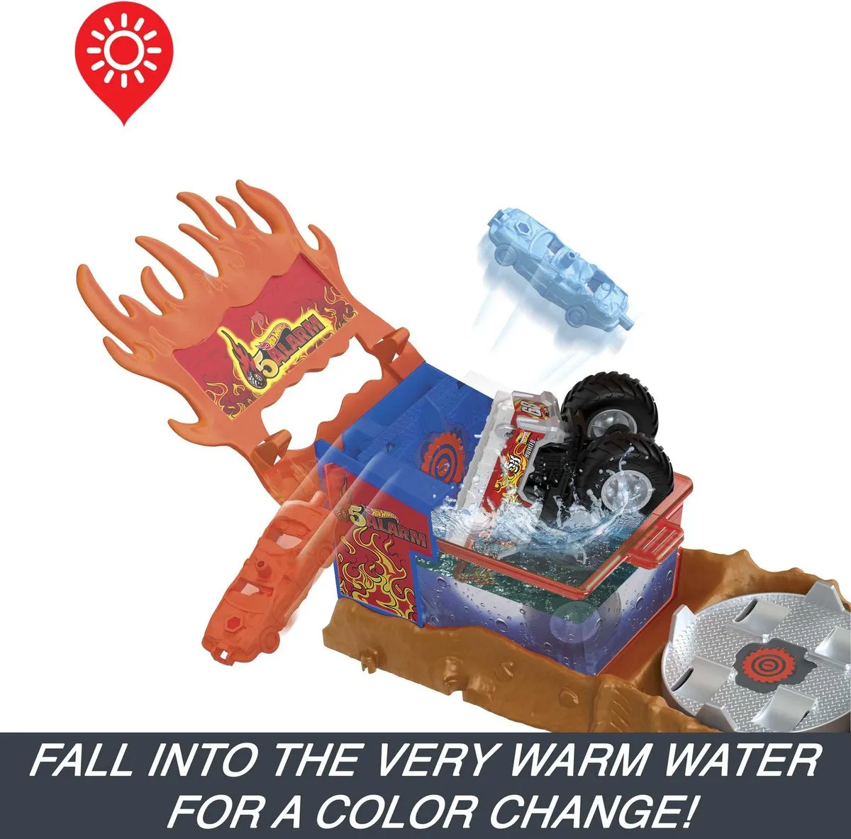 Hot Wheels Monstertrucks Arenabeukers Color Shifters 5 Alarm Redding HPN73 - afbeelding 6 van 6