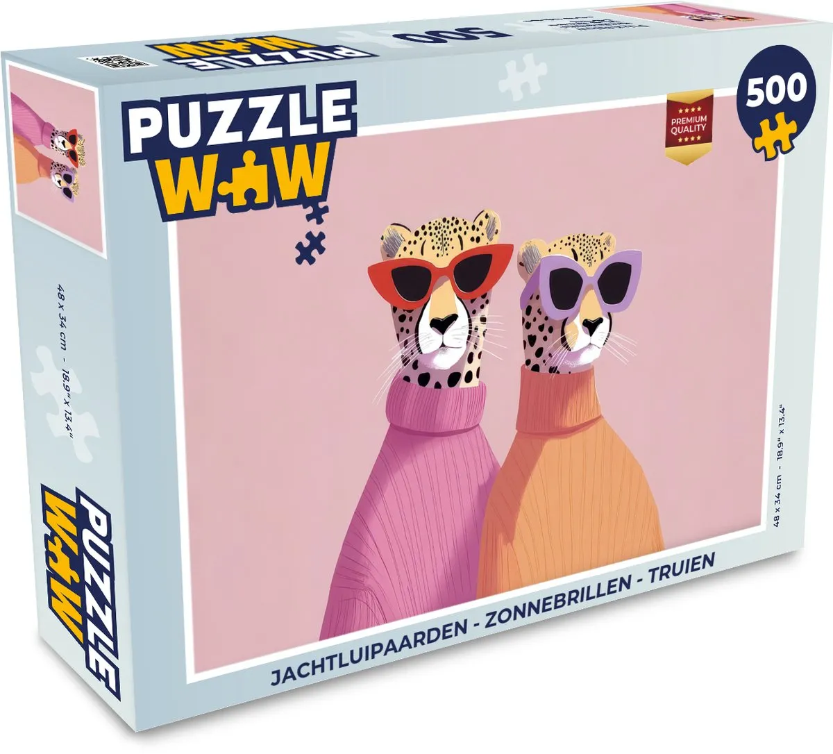 PuzzleWow Jachtluipaarden Legpuzzel 500 Stuks