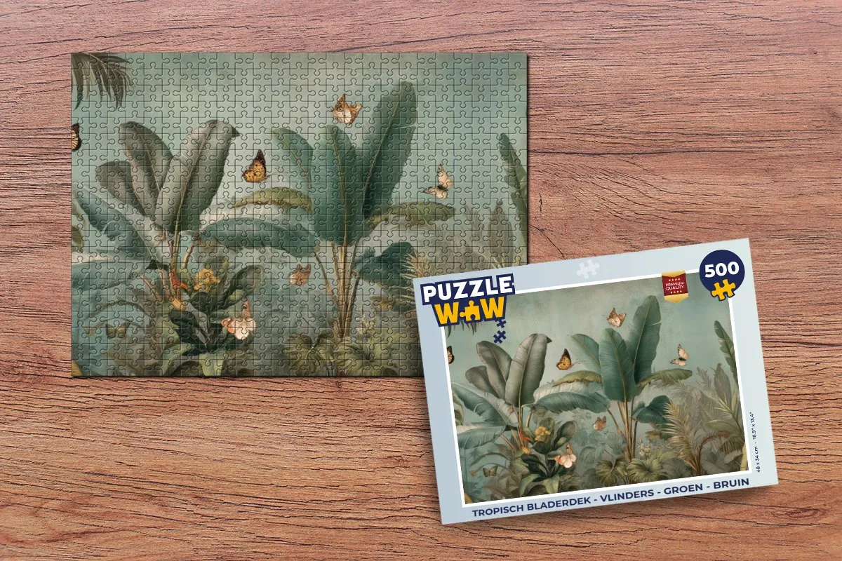 PuzzleWow Tropisch Bladerdek Legpuzzel 500 Stuks