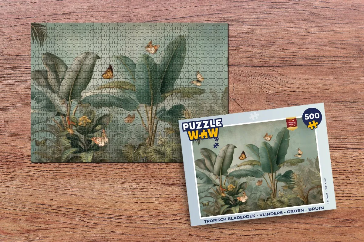 PuzzleWow Tropisch Bladerdek Legpuzzel 500 Stuks