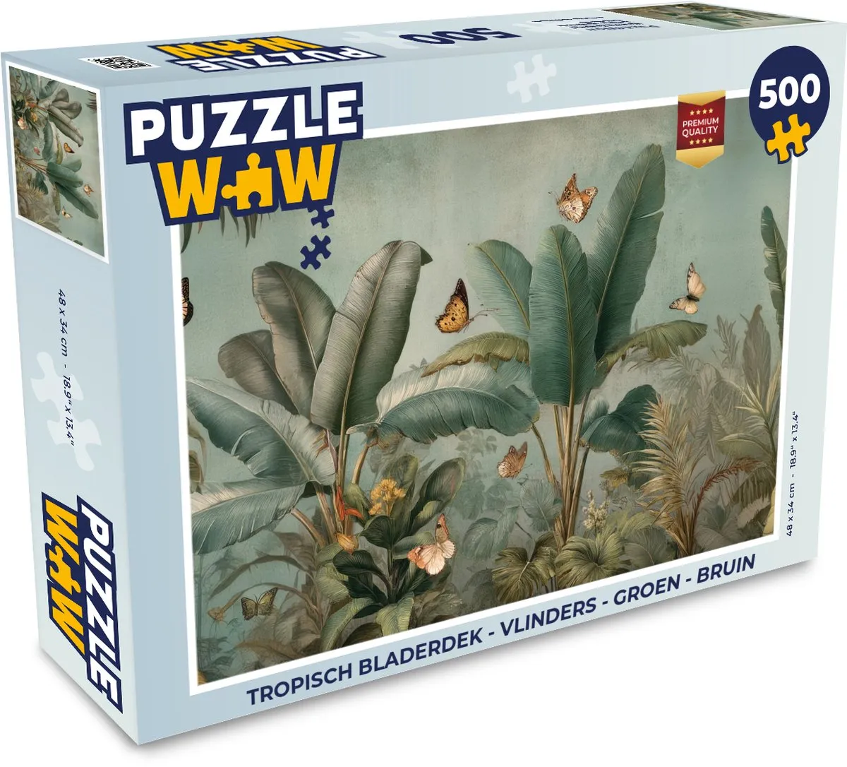 PuzzleWow Tropisch Bladerdek Legpuzzel 500 Stuks