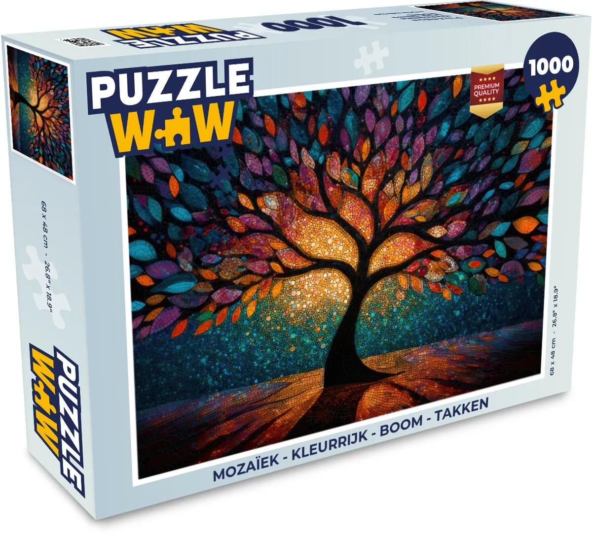 PuzzleWow Mozaïek Boom Takken Legpuzzel 1000 Stuks
