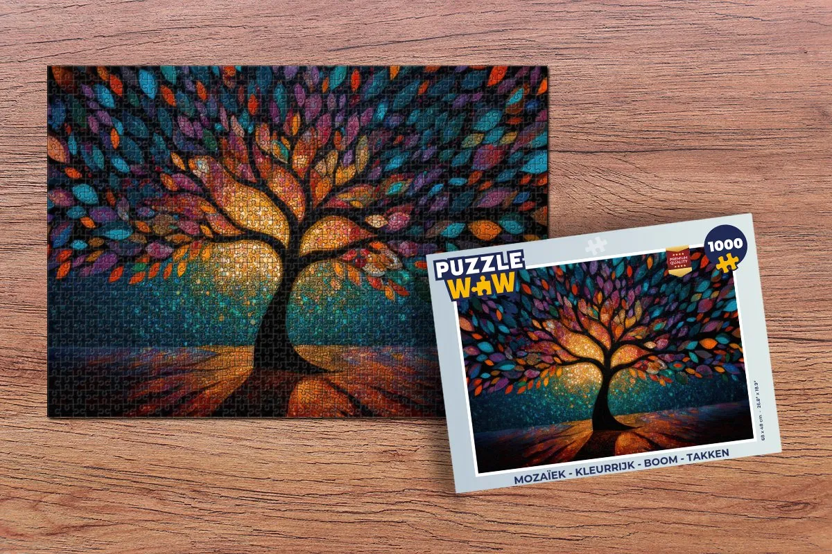 PuzzleWow Mozaïek Boom Takken Legpuzzel 1000 Stuks