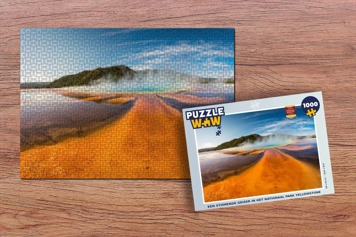PuzzleWow Legpuzzel Een Stomende Geiser Yellowstone 1000 Stuks - Multicolor