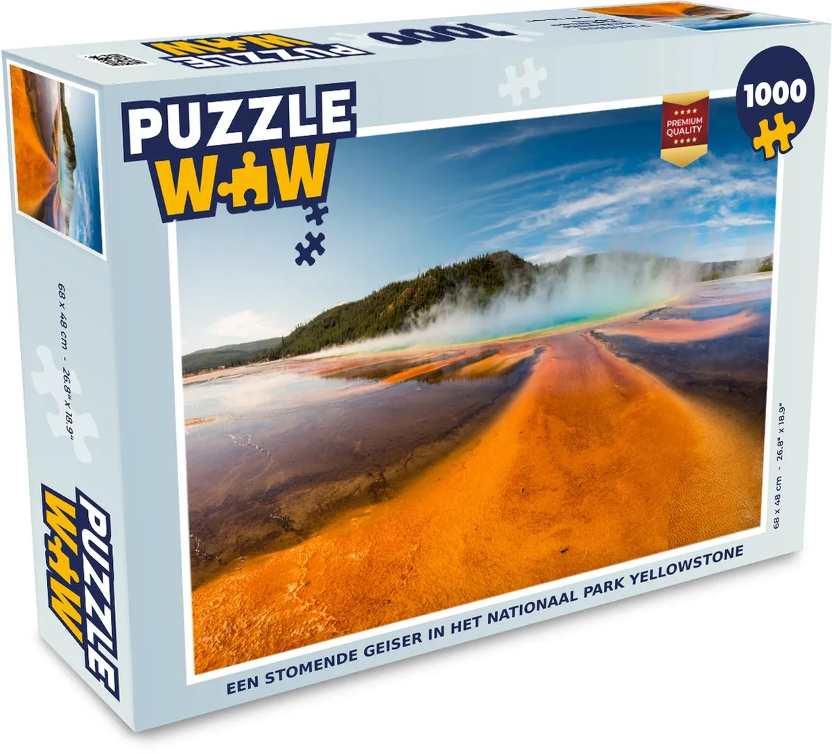 PuzzleWow Legpuzzel Een Stomende Geiser Yellowstone 1000 Stuks