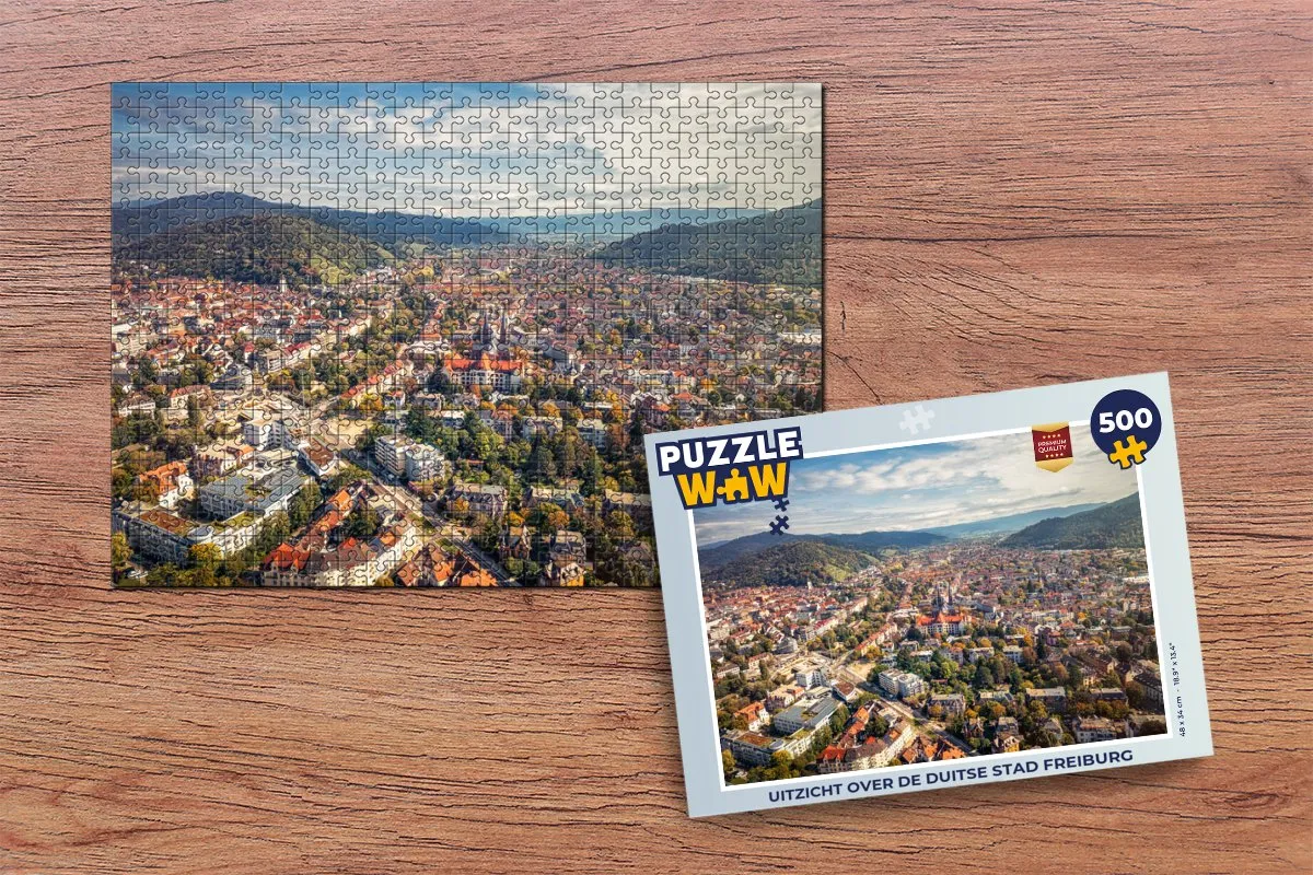 PuzzleWow Legpuzzel Freiburg 500 Stuks - Multicolor