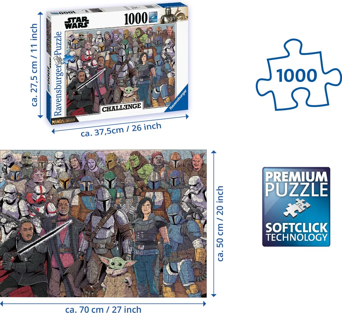 Ravensburger Disney Star Wars Mandalorian Challenge Legpuzzel 1000 Stuks