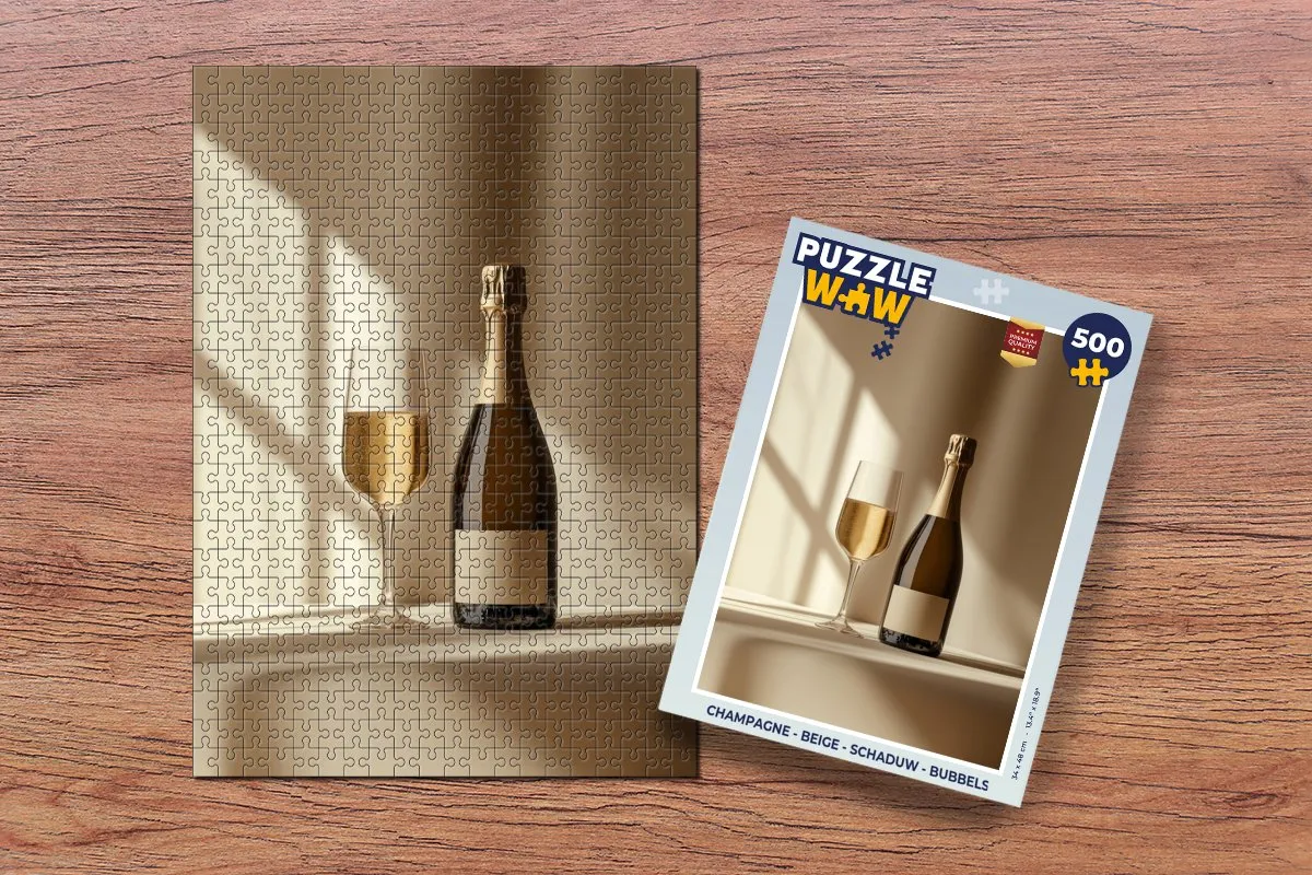 PuzzleWow Legpuzzel 500 Stuks - Champagne