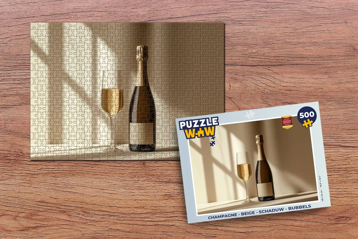 PuzzleWow Legpuzzel 500 Stuks - Champagne