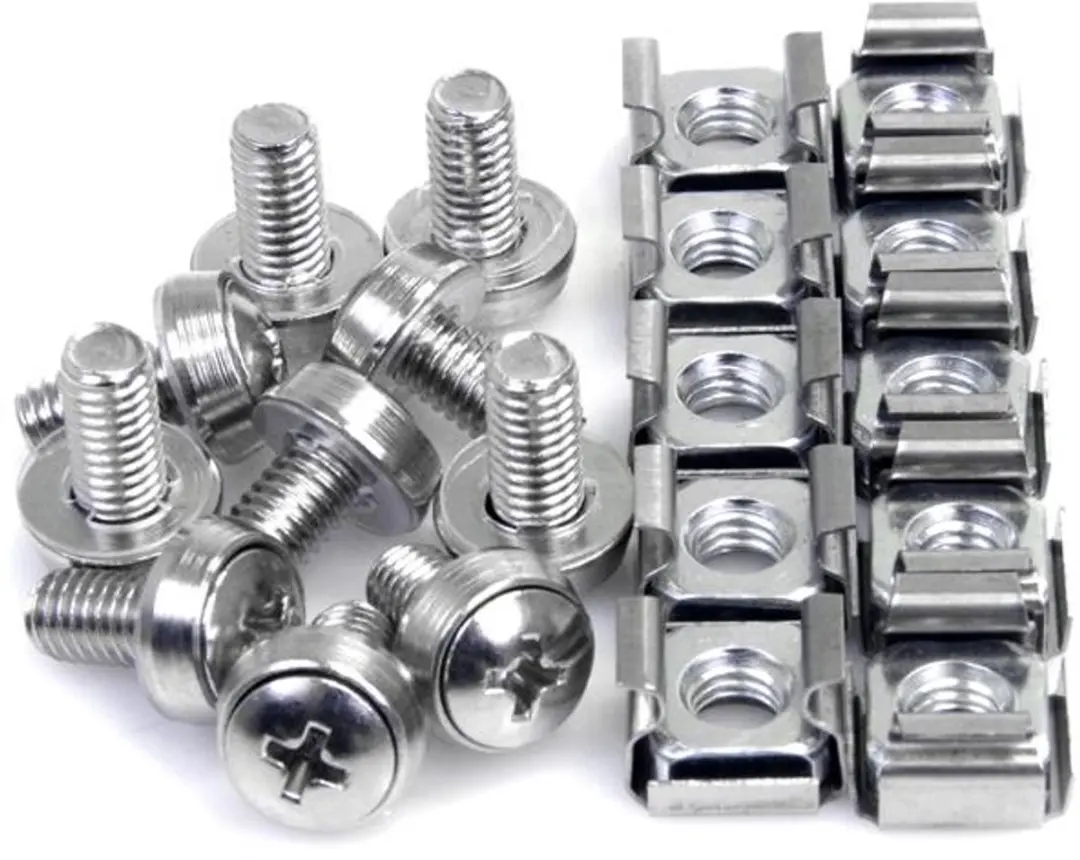 Startech M6 Montageschroeven & Kooimoeren 50 Stuks - Zilver