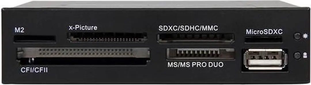 Startech 35FCREADBK3 USB 2.0 Kaartlezer 22-in-1 - 3,5" Front - Zwart