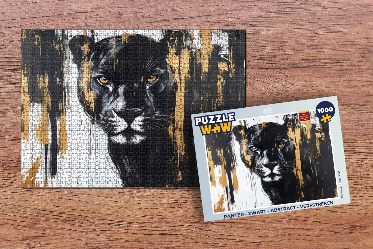 PuzzleWow Panter Legpuzzel 1000 Stuks - Abstract