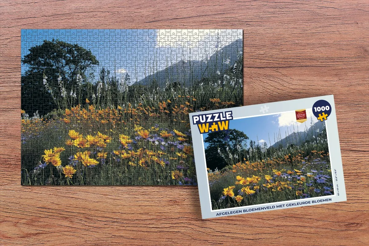 PuzzleWow Bloemen Legpuzzel 1000 Stuks - Multicolor