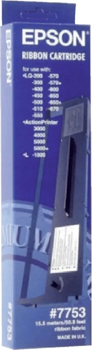 Epson C13S015337 Dot Matrix Tape - Zwart