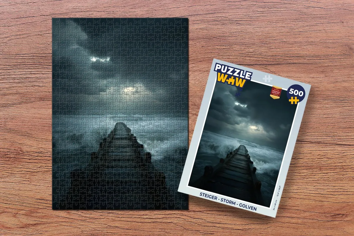 PuzzleWow Steiger Storm Golven Legpuzzel 500 Stuks - 8721406855231