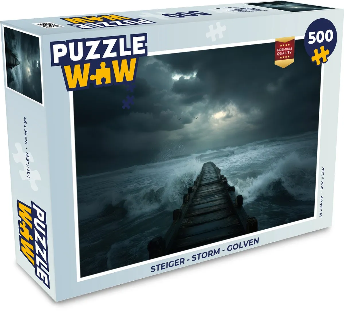 PuzzleWow Steiger Storm Golven Legpuzzel 500 Stuks - 8721406855231