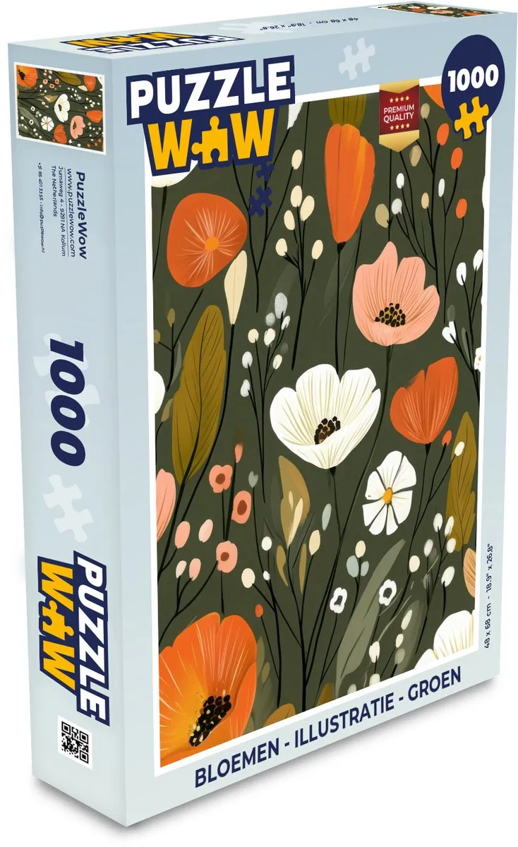 PuzzleWow Bloemen Legpuzzel 1000 Stuks