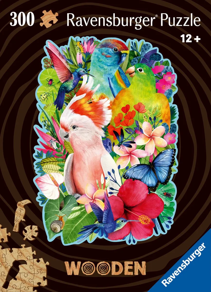 Ravensburger Beautiful Birds Houten Puzzel 300 Stuks - Multicolor