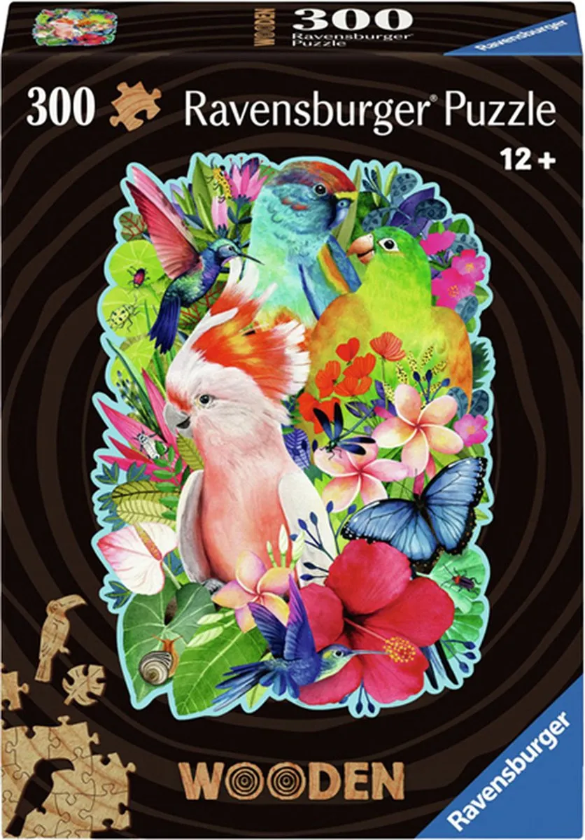 Ravensburger Beautiful Birds Houten Puzzel 300 Stuks - Multicolor