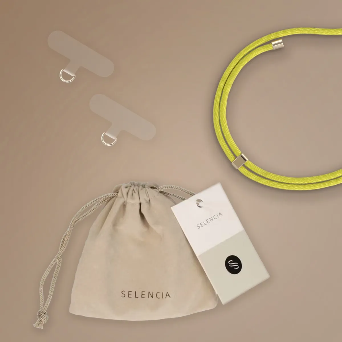 Selencia SH00089566 Telefoonkoord - Olive Dust